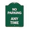 Signmission Designer Series Sign-No Parking Anytime, Green & White Aluminum Sign, 18" x 24", GW-1824-22965 A-DES-GW-1824-22965 - alternate 1